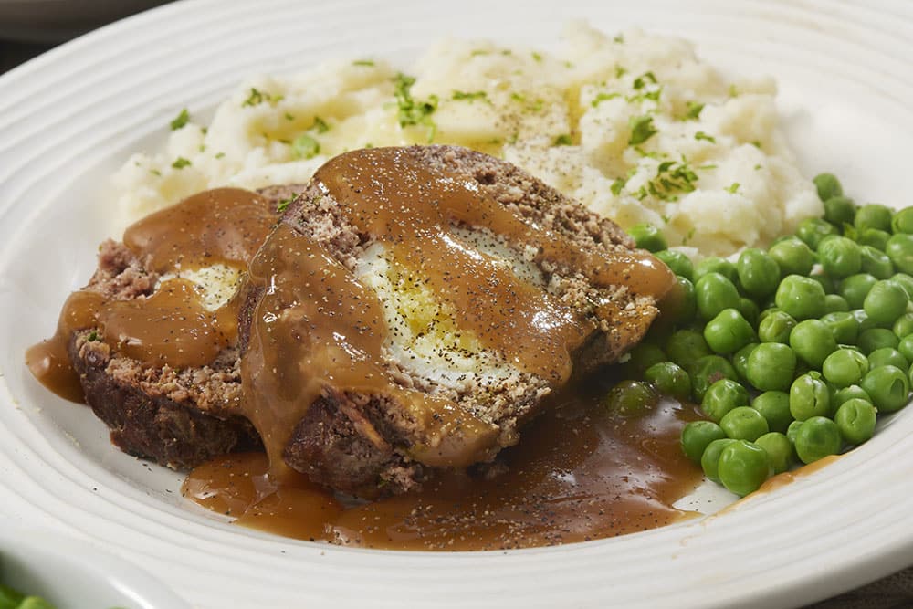 Hard Boiled Egg Stuffed Meatloaf
